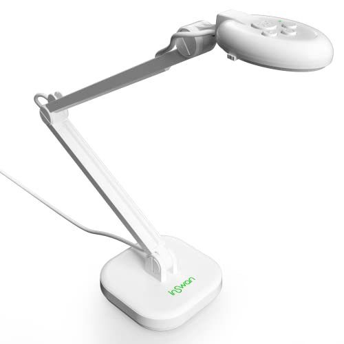 INSWAN INS-2 USB Document Camera — 13MP 4K Ultra High Definition A3-Size Capture, Autofocus, Built-in LED, Mic, Mac,Windows,Chromebook Compatible for Remote Teaching, Web Conferencing, Live Demo, IWBs