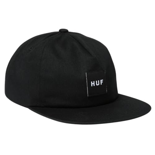 HUF Set Box Snapback Hat, Black, O/S