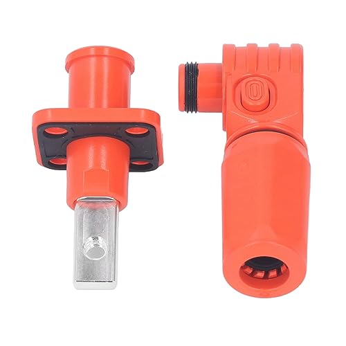 2 Pcs Set Energy Storage Connector 120A Male Plug Female Socket Single Core PV Energy Storage Connector, Waterproof Solar Panel Cable Connector(Orange)