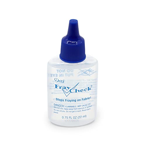 Dritz Fray Check Liquid, 3/4 Fluid-Ounce, 1 Count, Clear Seam Sealant, 0.75 Fl oz