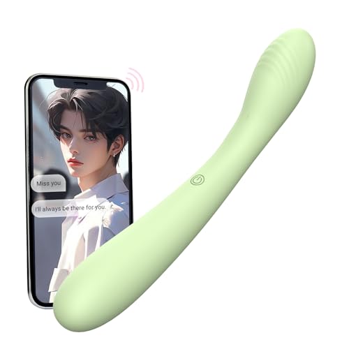 App Remote Control G-Spot Vibrator Dildo for Women, Soft Silicone Powerful Vibrating Massagers for Clitoral Vagina and Anal Stimulation, Adult Sex Toys with AI & AV & X-Games for Women or Men