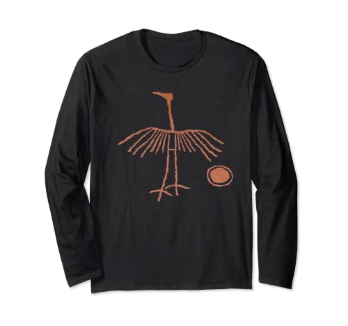 Crane Petroglyph. Long Sleeve T-Shirt