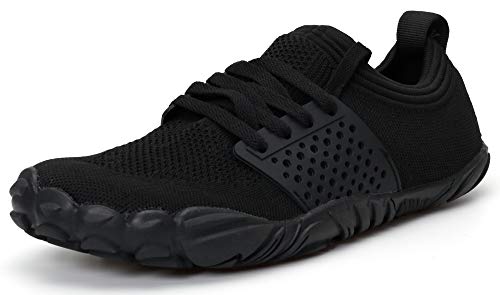 WHITIN Men's Trail Running Shoes Minimalist Barefoot Five Fingers Wide Toe Box Size 8.5 Gym Workout Fitness Minimus Zero Drop Training Hiking Black 41