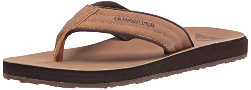 Quiksilver Men's Flip-Flop, Tan-Pattern_1 Carver Nubuck, 10