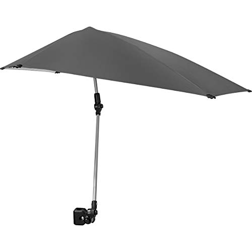 Sport-Brella Versa-Brella SPF 50+ Adjustable Umbrella with Universal Clamp, Regular, Gray