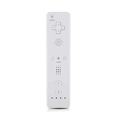 MOLICUI Wii Remote Controller,Wireless Remote Gamepad Controller for Nintend Wii and Wii U,with Silicone Case and Wrist Strap(No Motion Plus),White