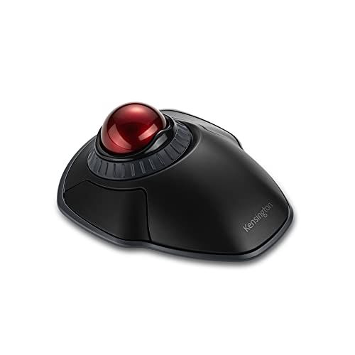 Kensington Orbit Wireless Trackball with Scroll Ring - Black-Red (K70990WW),