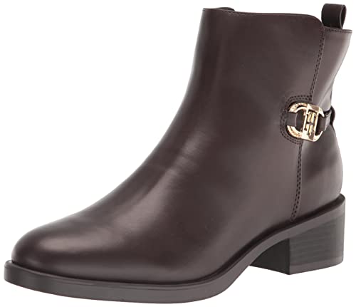 Tommy Hilfiger Women's IMIERA Ankle Boot, Brown, 8
