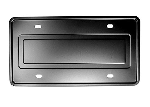 Stainless Steel License Plate Durable Car Tag Holder Backing Reinforce Bracket (Black)