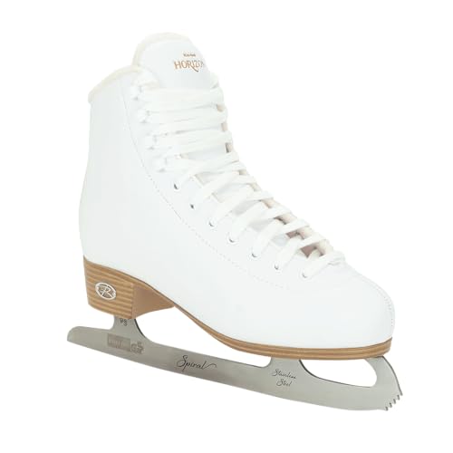 Riedell Skates - Horizon Adult Ice Skates - Recreational Figure Ice Skates with Stainless Steel Blade | White | Size 7