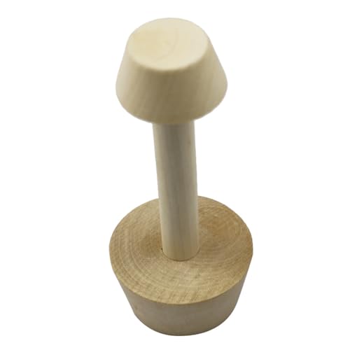 Xinjincang Woodiness Tart Tamper Pastry Tamper Double Side Wooden Egg Tart Tamper Mold DIY Cake Pastry Pusher for Kitchen Party Baking Tools, Pie, Tart and Quiche Pans, 1