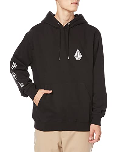 Volcom mens Iconic Stone Po Hooded Sweatshirt, Iconic Black, Medium US