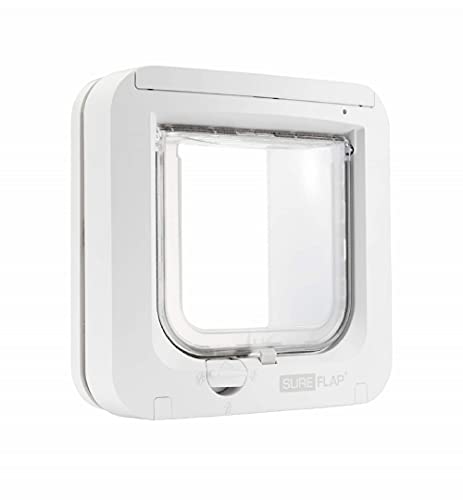 SureFlap - Sure Petcare Microchip Cat Flap, White, Scans Pet's ID on Entry, Check Your Cat's Size,Flap Opening is 4 3/4” (H) by 5 5/8” (W)
