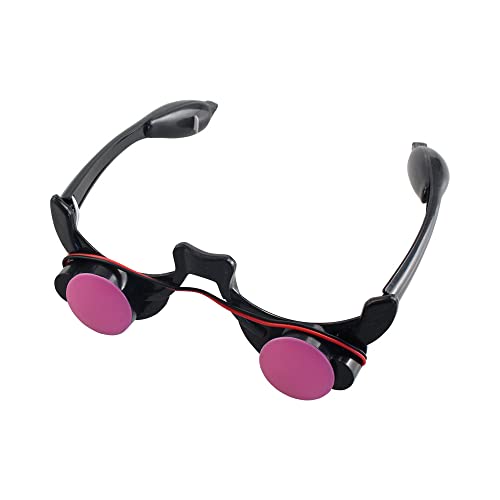 JIAHG Halloween Costume Accessory Glowing Red Eye Glasses for Horror Dark Grim Reaper Cosplay Death Wizard Devil Dressed up