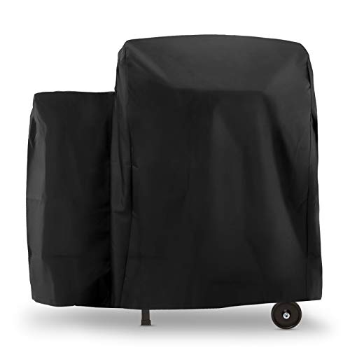 Arcedo Pellet Grill Cover Compatible with Traeger 20, Rec Tec Bullseye, Pit Boss Lexington, Waterproof Outdoor Full Length Smoker Cover, All Weather Protection Wood Pellet Grill Cover