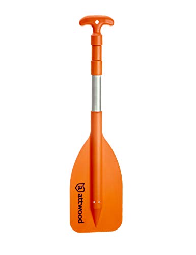Attwood Emergency Telescoping Paddle for Boating, Collapsible, 24-inch to 54-inch, Orange