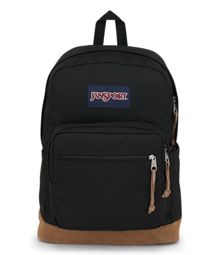 JanSport Right Pack Backpack - Durable Daypack with Padded 15' Laptop Sleeve, Spacious Main Compartment & Integrated Water Bottle Pocket - Black