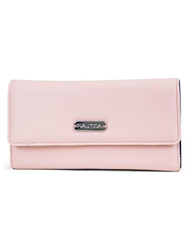 Nautica Money Manager RFID Women’s Wallet Clutch Organizer (Petal PInk)