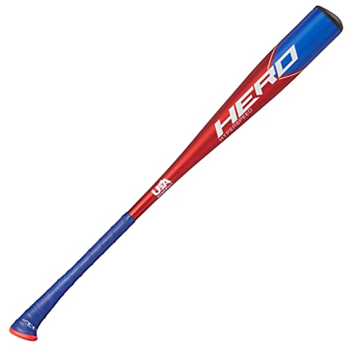 Axe Bat 2023 Hero (-12, 2-1/2') USABat Baseball Bat, 1-Piece Alloy, Red/Blue (28' / 16 oz.)
