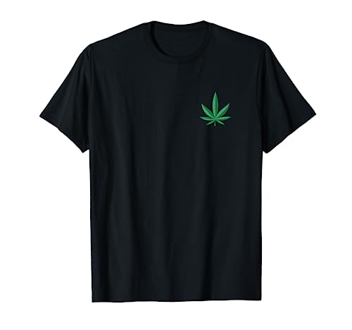 Small Marijuana Leaf Cannabis 420 Weed T-Shirt