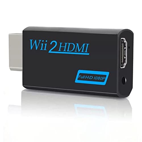 Diyeeni for Wii to HDMI Converter, 720P/1080P HD for Wii to HDMI Adapter with 3.5mm Audio Jack, Supports for All Wii Display Modes NTSC PAL, Compatible with Wii, Wii U, HDTV