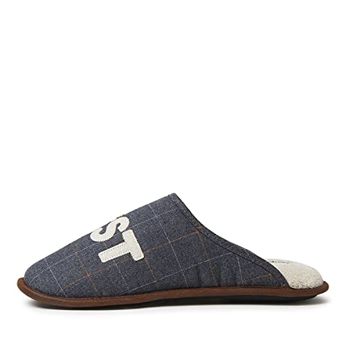 Dearfoams mens Dad's Scuff Slipper, Pavement, Large US