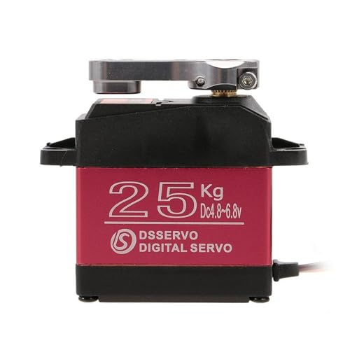 ZOSKAY Servo High Torque Metal Gear Standard Digital Servo 25KG/0.13S 6.8V for 1/8 1/10 RC Cars(Control Angle 180)