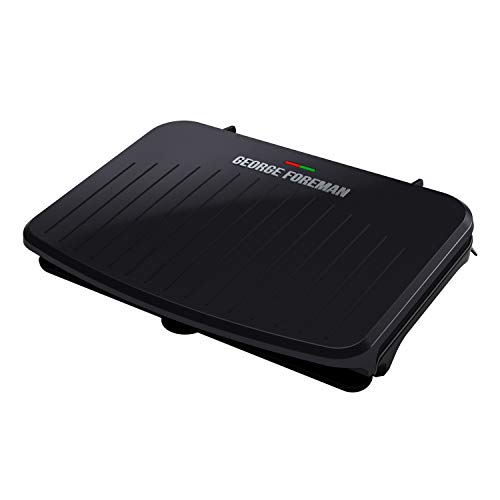 George Foreman 9-Serving Classic Plate Electric Indoor Grill and Panini Press, Gray, GRS120GT
