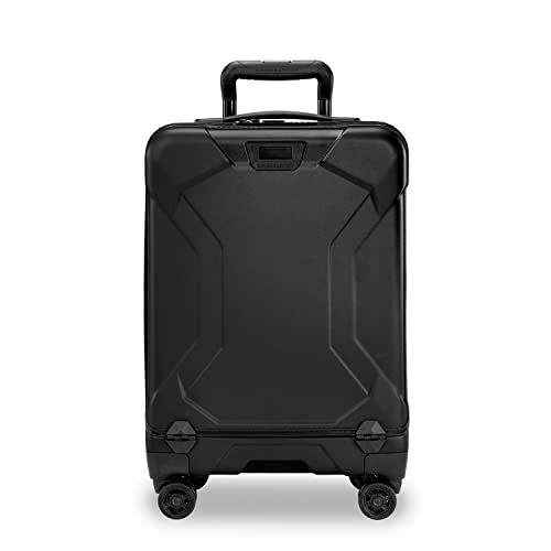 Briggs & Riley Torq Hardside Carry On Luggage with Spinner Wheels 22 inch. USB Charging Port, TSA-Friendly Locks, Easy Access Hinged Front Pocket, Black