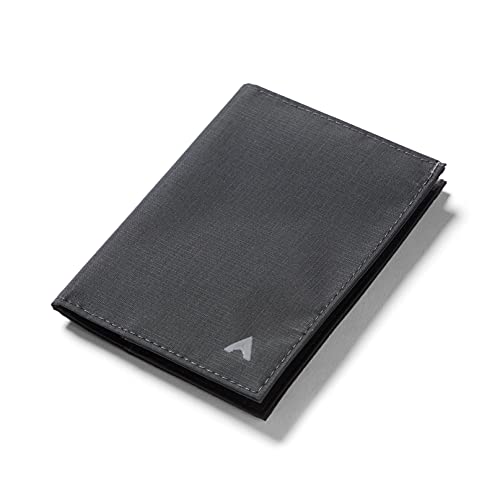 Allett Original Wallet, Jet Black | Nylon, RFID Blocking, Thin Bifold, Minimalistic, Front Pocket | Holds 4-24+ Cards, Bills, Receipts | Wallets for Men & Women | Made in the USA