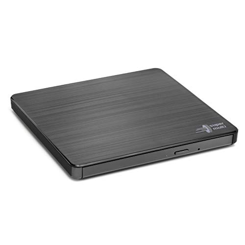 Hitachi-LG GP60 External DVD Drive, Slim Portable DVD Burner/Writer/Player for Laptop, Windows and Mac OS Compatible, USB 2.0, 8X Read/Write Speed - Black