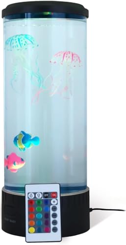 flybold Lava Lamp Led with 20 Color Changing Light 2 Clownfish 2 Jelly Fish Lamp Remote for Live Jellyfish Aquarium Lamp Night Light Mood Desk Decor for Kids Bedroom (Small) - Nemo Toys