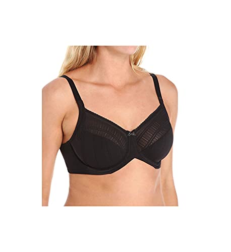 Lilyette womens Enchantment Lace Minimizer Underwire Bra, Black/Latte, 38DDD