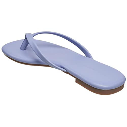 French Connection Flip Flop Sandals with Padded Insoles for Women, Light Blue, 8
