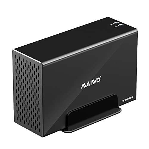 MAIWO Dual Bay RAID Enclosure for 3.5 inch SATA HDD, USB3.1 GEN2 10Gbps Speed, 36TB Capacity, External Hard Drive RAID Docking Station