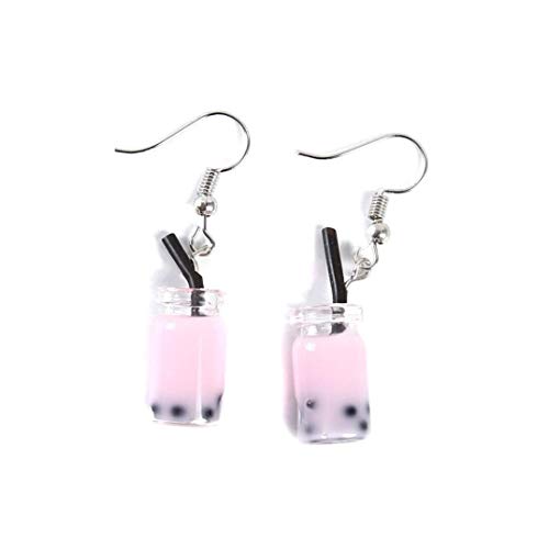 Underleaf Creative Pearl Milk Tea Cup Acrylic Earring Cute Cold Drink Juice Cup Dangle Earring Simulation Mug Girl's Jewelry