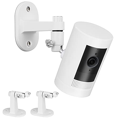 2Pack Adjustable Security Wall Mount Bracket for Ring Stick Up Cam & Ring Indoor Cam(1st Gen), Perfect View Angle for Ring Surveillance Camera System - White
