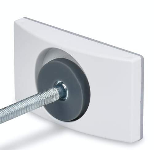 Wall Nanny - Baby Gate Wall Protector (Made in USA) Protect Walls from Pet Gates & Dog Gates - No Safety Hazard on Spindles - for Child Pressure Mounted Baby Gate for Stairs Cup Guard - White, 4 Pack