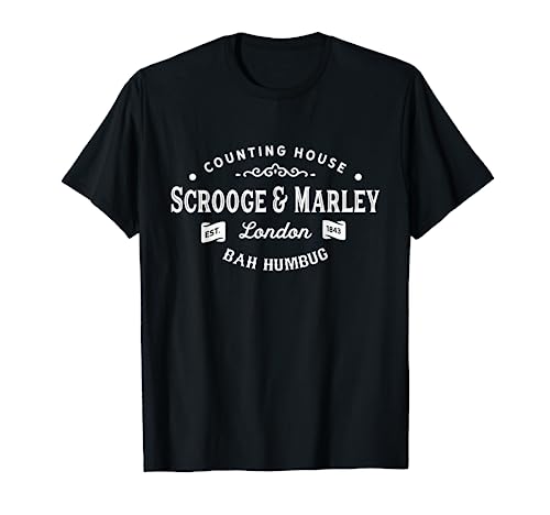 Scrooge and Marley Counting House Christmas Carol Bah Humbug T-Shirt