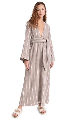 Mara Hoffman Women's Blair Dress, Brown White, XL