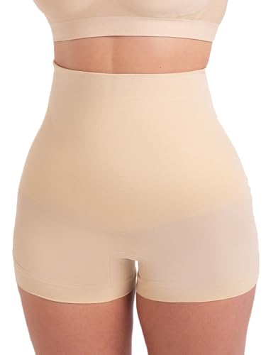 SHAPERMINT Shapewear Shorts - High Compression Shapewear for Women Tummy Control - Boy Shorts for Women Nude