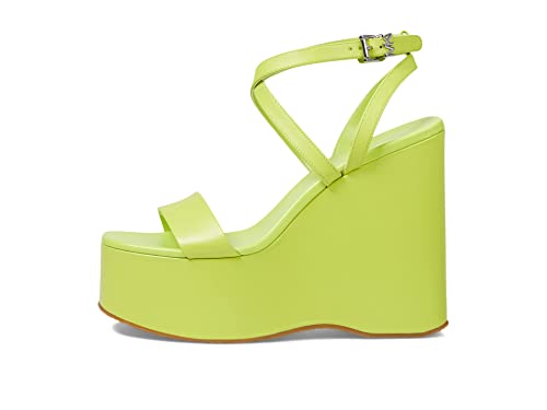 Michael Kors Paola Wedge Bright Limeade 9 M