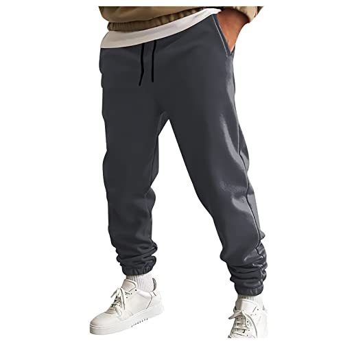 SJWCLYS Pink Pants for Men,Mens Thermal Pants,Men's Baggy Sweatpants Casual Drawstring Elastic Waist Solid Joggers with Porcket Joggers Pants