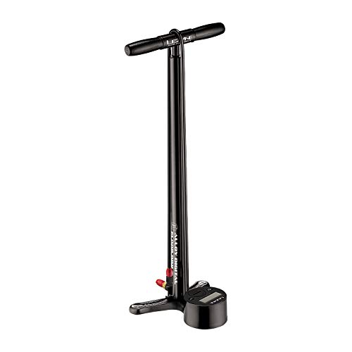 Lezyne Alloy Floor Drive Bicycle Floor Pump, Road, Mountain, Gravel Bike, Presta and Schrader Valve, High Pressure, ABS-1 Pro Chuck, 220psi, Black