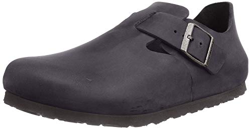 BIRKENSTOCK Mens London Clog Black Oiled Leather Size 42 EU (9-9.5 M US Men/11-11.5 M US Women)