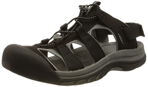 KEEN Men's Rapid H2 Closed Toe Water Sport Sandals, Black/Steel Grey, 10.5