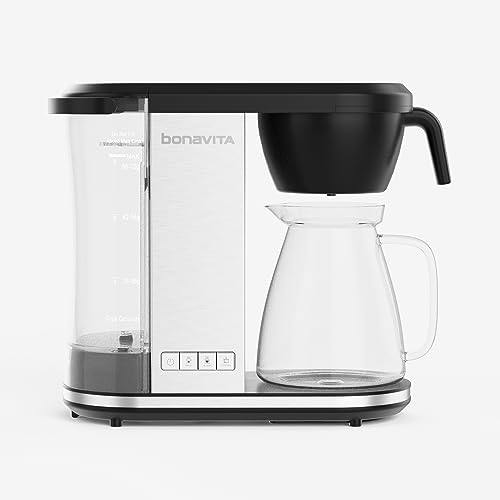 Bonavita Enthusiast 8-Cup Drip Coffee Maker, One-Touch Pour Over Brewer with Glass Carafe, SCA Certified, 1500 Watt, BPA Free (BVC2201GS)