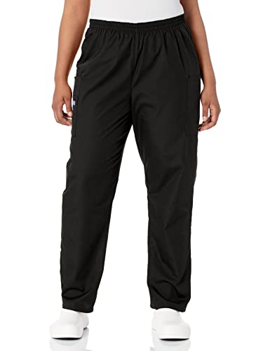 Scrub Pants for Women Workwear Originals Pull-On Elastic Waist 4200, XS, Black