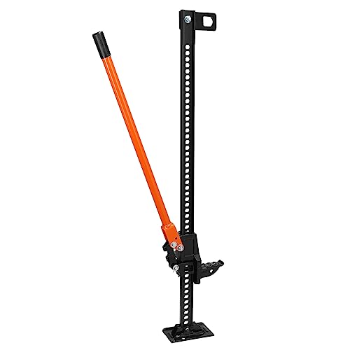VEVOR Farm Jack,48' Utility High Lift Farm Jack, 7000 lbs Capacity Ratcheting Off Road Utility Jack, Heavy-Duty Farm Jack for Tractor, Truck, SUV, Bumper Lift, Orange