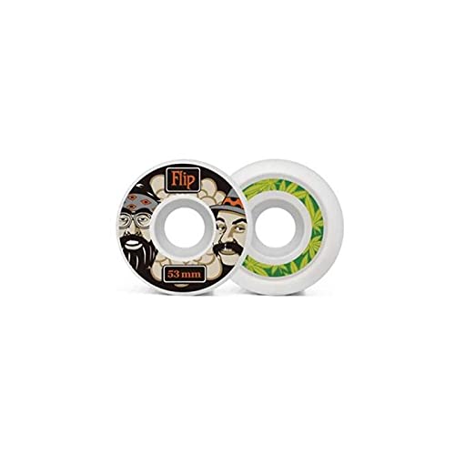 Flip Unisex_Adult Cutback Cheech & Chong 53mm 99a Wheels Pack, White (White), one Size